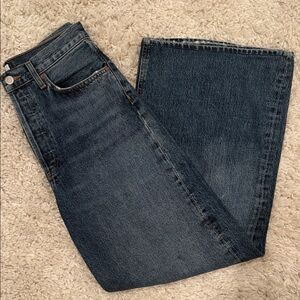Agolde Dark Blue Flare & Wide Leg Jeans